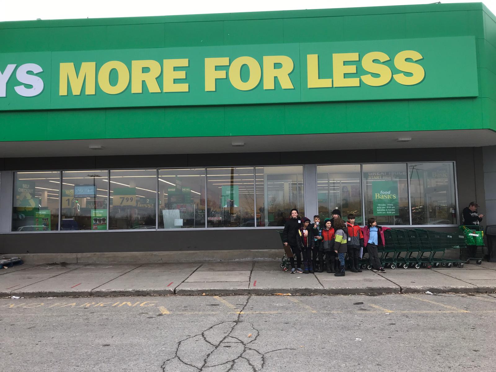 Our field trip to Food Basics grocery store.