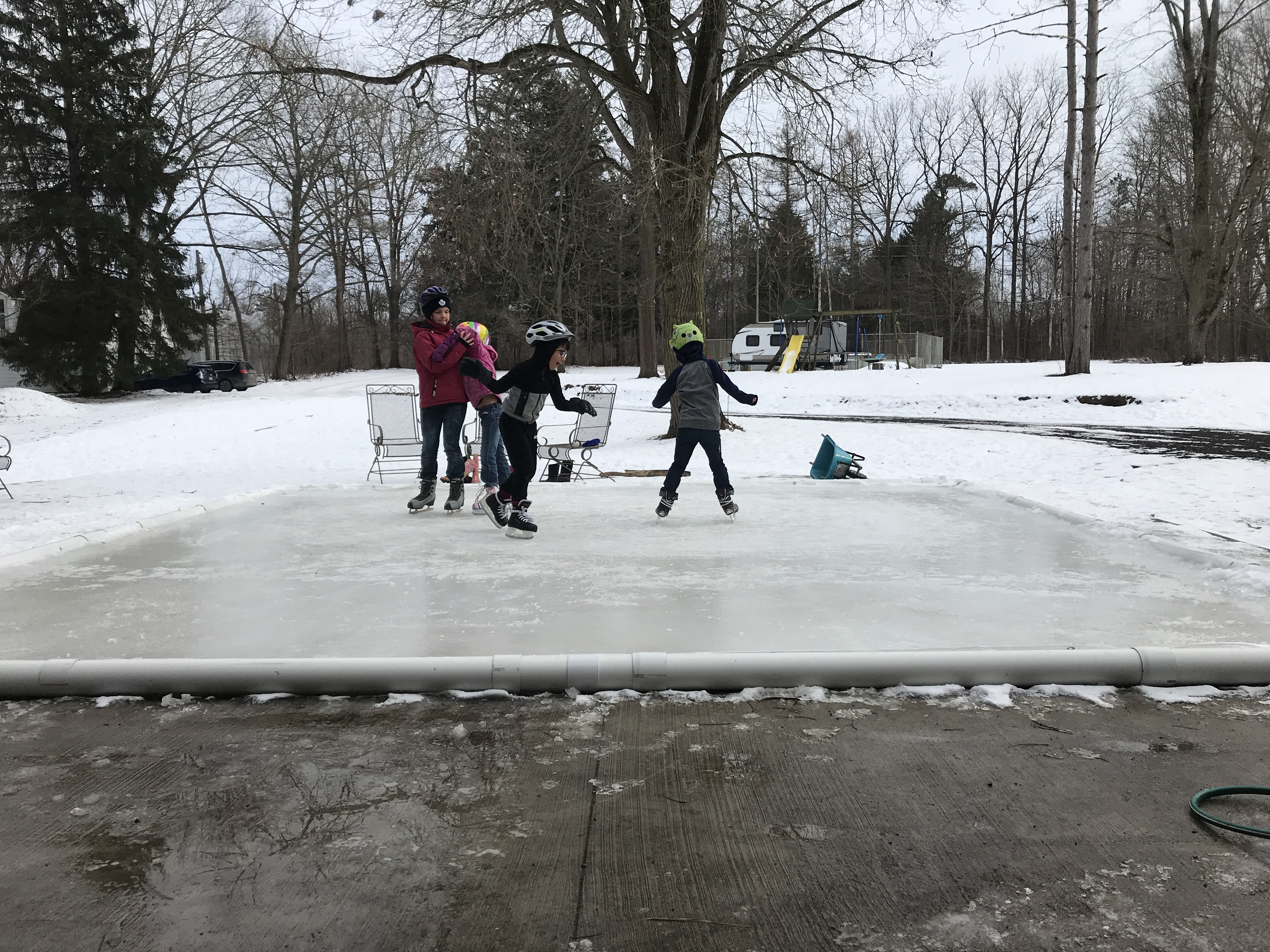 Ice skating at recess